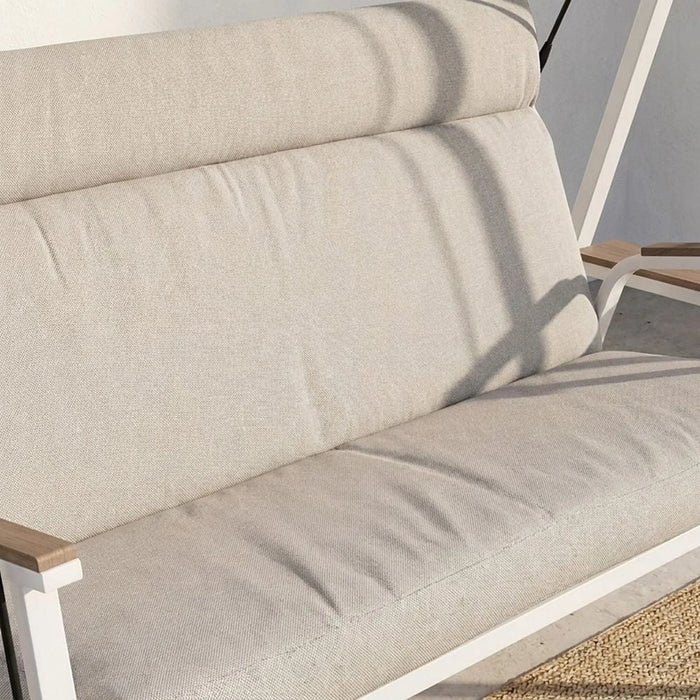 La Palma 3-Seater Swing Chair | Three Seater Hammock Chair | Modern Design Hanging Chair | Swing Chair For Indoor Outdoor Garden Patio L217xW135xH170cm - Grey