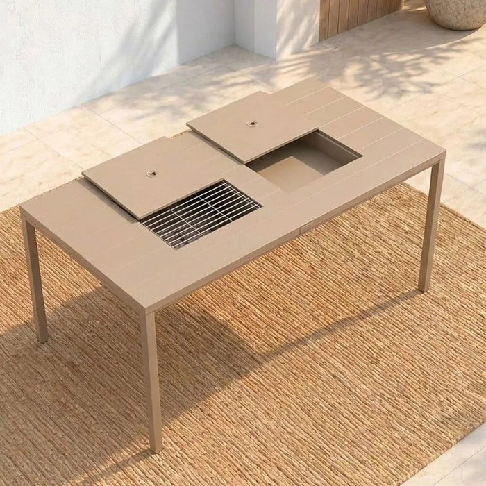 Nadia 8-Seater Outdoor Sofa Set | Steel Frame Garden Furniture | Modern Design Patio Sofaset | Outdoor Seating Table And Chairs For Lawn Garden-Beige