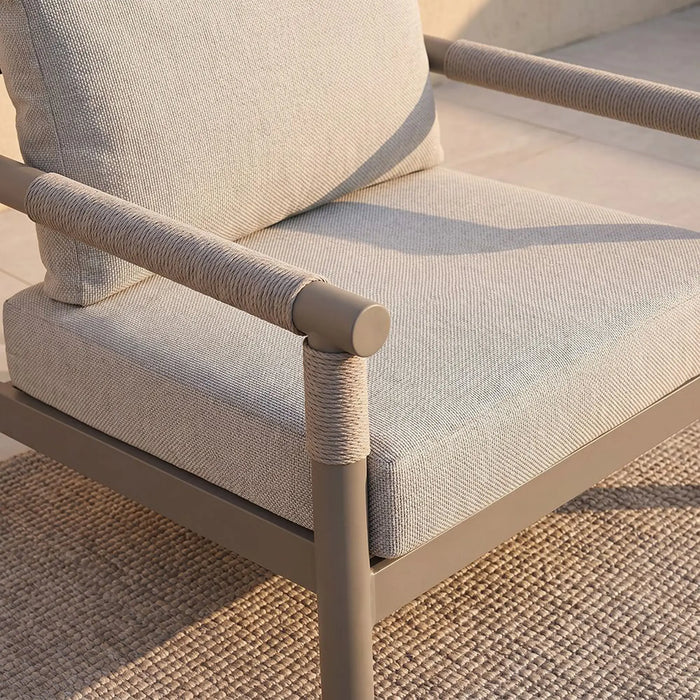 Marjorie 5-Seater Outdoor Sofa Set | Aluminum Frame Garden Furniture | Modern Design Patio Sofaset | Outdoor Seating Table And Chairs For Lawn Garden-Grey