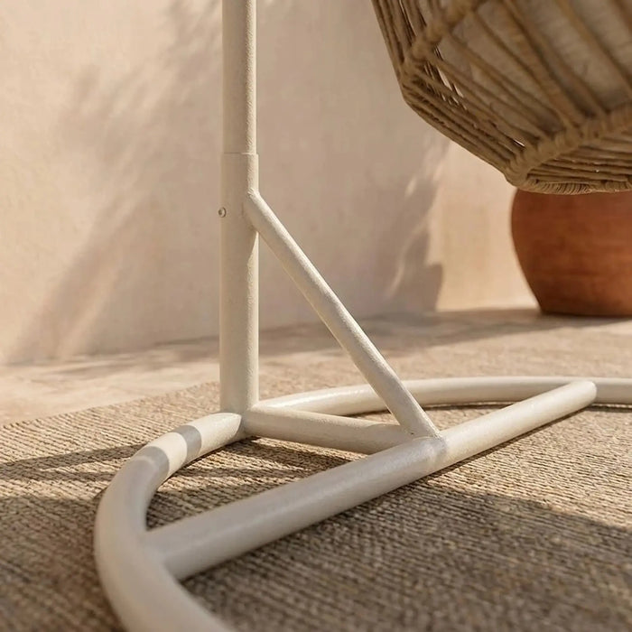 Orbit 1-Seater Swing Chair | One Seater Hammock Chair | Modern Design Hanging Chair | Swing Chair For Indoor Outdoor Garden Patio L82xW65xH119cm - Beige