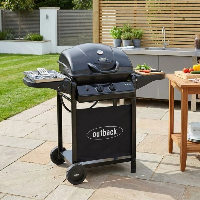 Outback Omega 250 Gas Bbq  W/ Side Burner