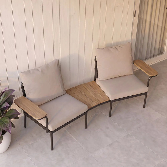 Aryana Balcony Set 1+2 | 2-Seater Set With Table | All Weather 1 Piece Bistro Set With Coffee Table | Modern Design Furniture For Balcony Outdoor Garden -
