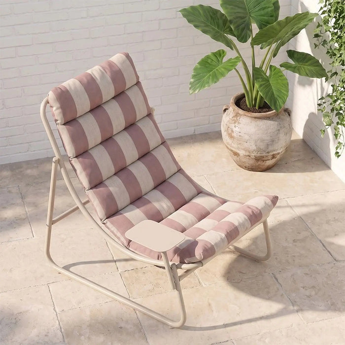 Brio Balcony Chair | Porch Bistro Chair | Modern Design Garden Furniture For Outdoor Seating, Terrace, Lawn, Patio, Balcony | L64xW85xH82cm -Milky White