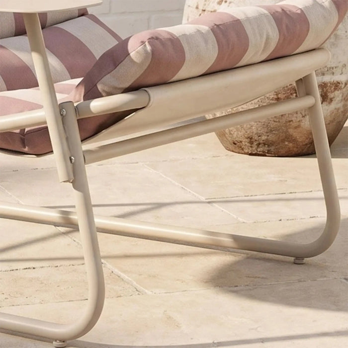 Brio Balcony Chair | Porch Bistro Chair | Modern Design Garden Furniture For Outdoor Seating, Terrace, Lawn, Patio, Balcony | L64xW85xH82cm -Milky White