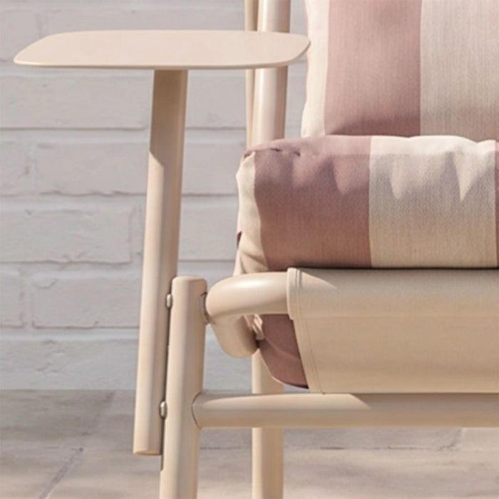 Brio Balcony Chair | Porch Bistro Chair | Modern Design Garden Furniture For Outdoor Seating, Terrace, Lawn, Patio, Balcony | L64xW85xH82cm -Milky White