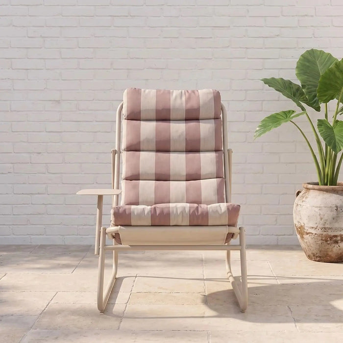 Brio Balcony Chair | Porch Bistro Chair | Modern Design Garden Furniture For Outdoor Seating, Terrace, Lawn, Patio, Balcony | L64xW85xH82cm -Milky White
