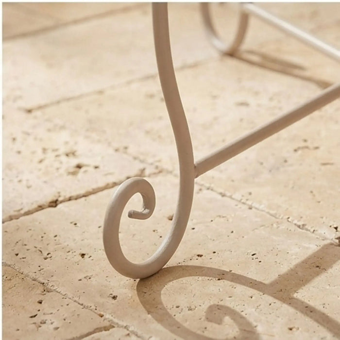 Plant Stand - Floral Marble 22X22X58Cm, Green, Modern Plant Stand, Metal/Tile ,For Elevating Potted Plants, Displaying Decorative Greenery