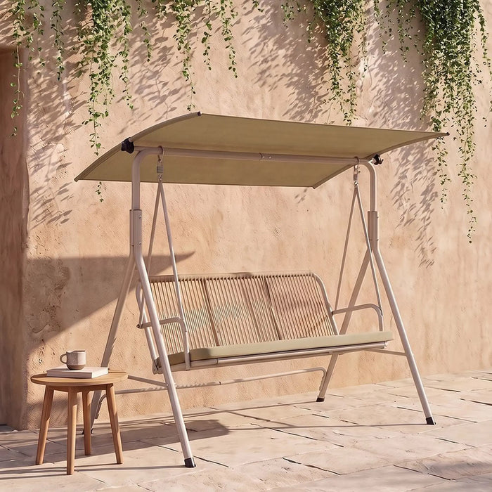 Sahara 3-Seater Swing Chair | Three Seater Hammock Chair | Modern Design Hanging Chair | Swing Chair For Indoor Outdoor Garden Patio L176xW120xH152cm - Green