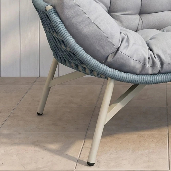 Apparel 2 Seater Accent Chair | Porch Bistro Chair | Modern Design Garden Furniture For Outdoor Seating, Terrace, Lawn, Patio, Balcony | L146xW100xH142cm -Blue