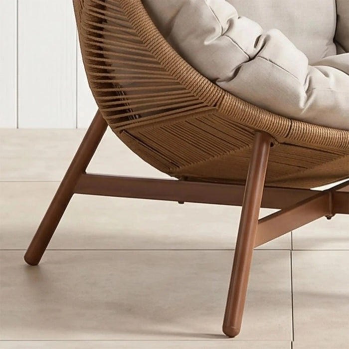 Cozy Jade Chair | Porch Bistro Chair | Modern Design Garden Furniture For Outdoor Seating, Terrace, Lawn, Patio, Balcony | L98xW100xH142cm -Brown