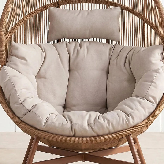 Cozy Jade Chair | Porch Bistro Chair | Modern Design Garden Furniture For Outdoor Seating, Terrace, Lawn, Patio, Balcony | L98xW100xH142cm -Brown