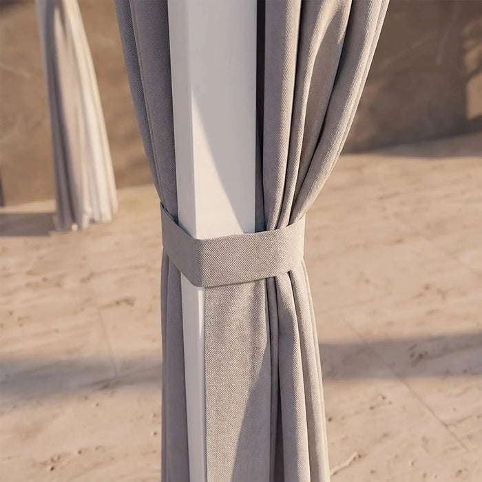 Vivanta Automatic Pergola with Solar - Heat Transfer 3x4 M | Aluminium Frame Gazebo | Without Seating  | Weather Resistant Garden Canopy | Modern Design Outdoor Furniture -White