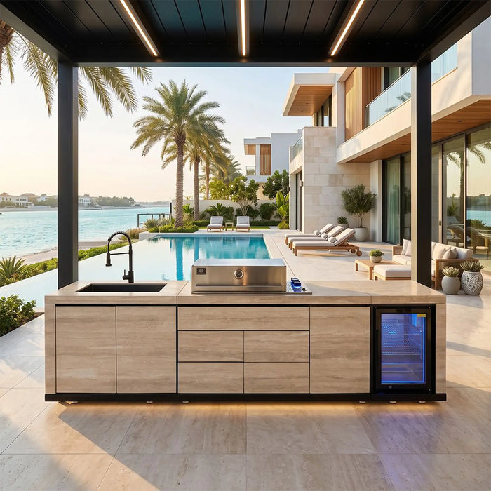 Ziantti Modern Madrid Series Bbq Kitchen, Multi Color, Stylish Kitchen, Stainless Steel ,For Outdoor Cooking, Meal Preparation, Grilling