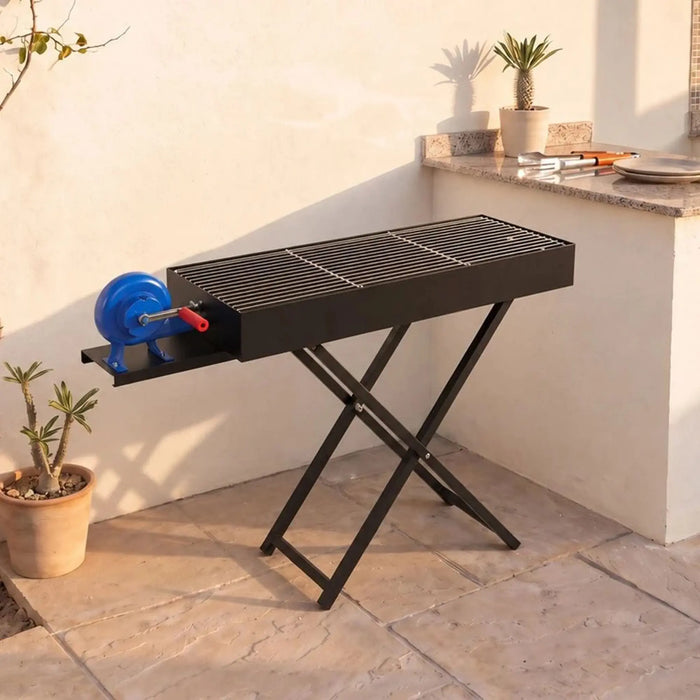 Inferno Portable Campfire Bbq, Black, Sleek Grill, Steel ,For Outdoor Grilling, Barbecuing, Roasting, Searing, Family Cookouts, Weekend Gatherings