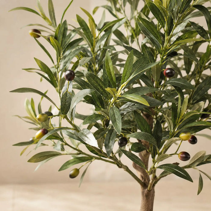 Twin Sphere Olive Tree - 150Cm, Green, Lush Tree, Polyester/Plastic ,For Adding Realistic Greenery, Enhancing Entrances, Living Spaces, Patios