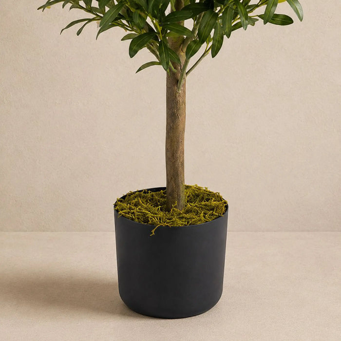 Twin Sphere Olive Tree - 150Cm, Green, Lush Tree, Polyester/Plastic ,For Adding Realistic Greenery, Enhancing Entrances, Living Spaces, Patios