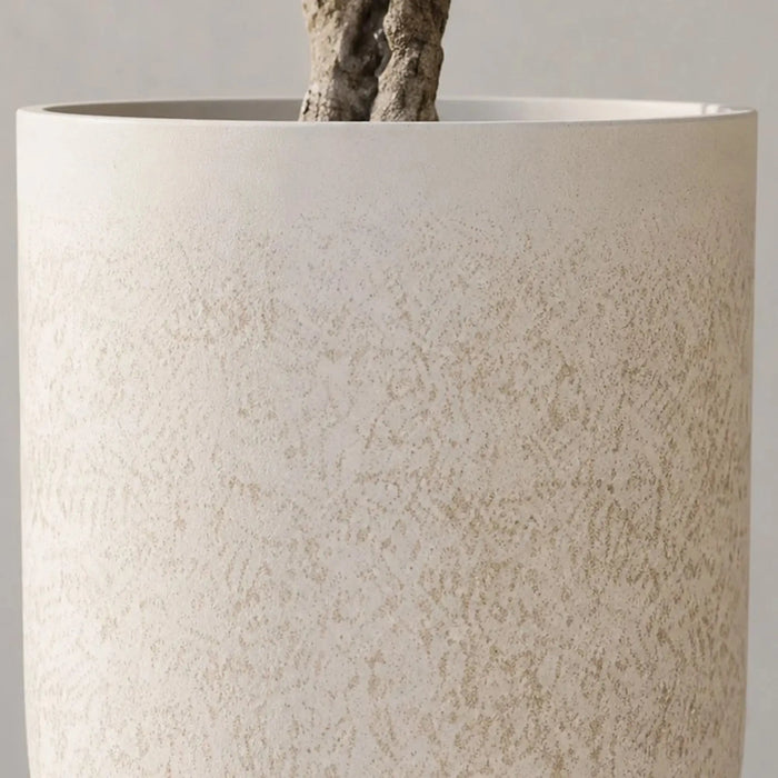 Fibre Stone Pots-Winter Grain 37X37X49 Cm, Multi Color, Elegant Pot, Mgo ,For Displaying Flowers, Herbs, Shrubs, Ornamental Plants