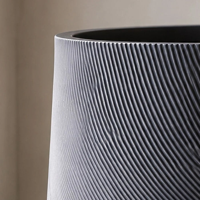 Fibre Stone Pots-Black Current 26X26X32 Cm, Elegant Pot, Mgo ,For Displaying Flowers, Herbs, Shrubs, Ornamental Plants