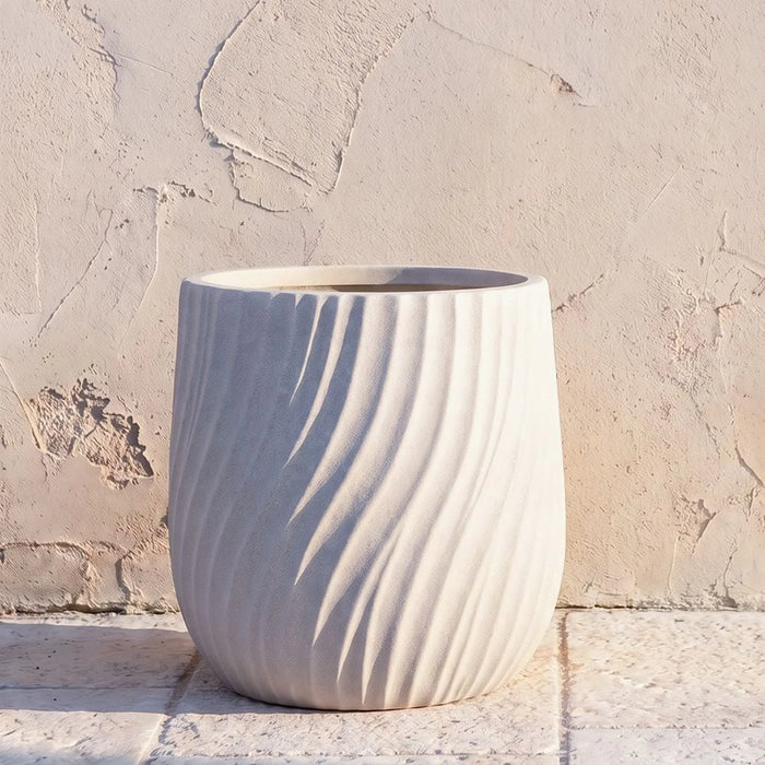 Fibre Stone Pots-Desert Dune 31.5X31.5X32 Cm, Multi Color, Chic Pot, Mgo ,For Displaying Flowers, Herbs, Shrubs, Ornamental Plants