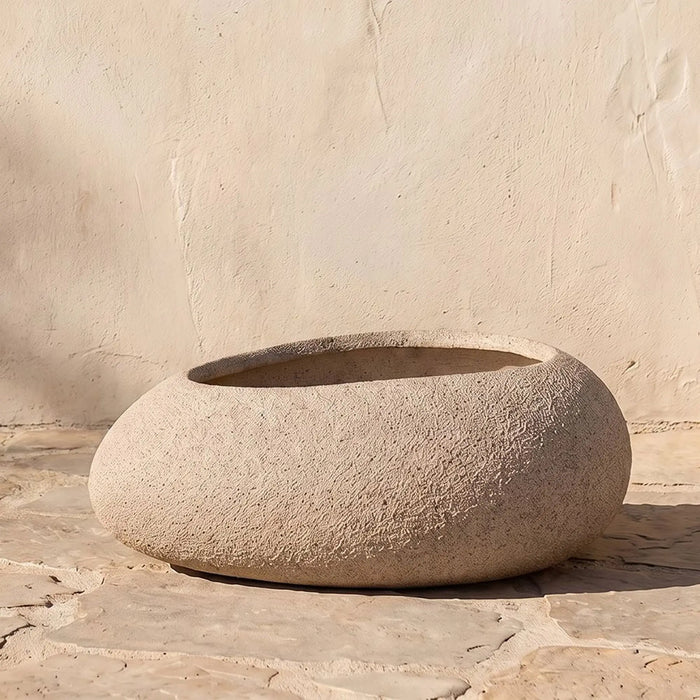 Fibre Stone Pots-Sand Pod 49.5X34.5X19.5Cm, Multi Color, Natural-Looking Pot, Mgo ,For Displaying Flowers, Herbs, Shrubs, Ornamental Plants