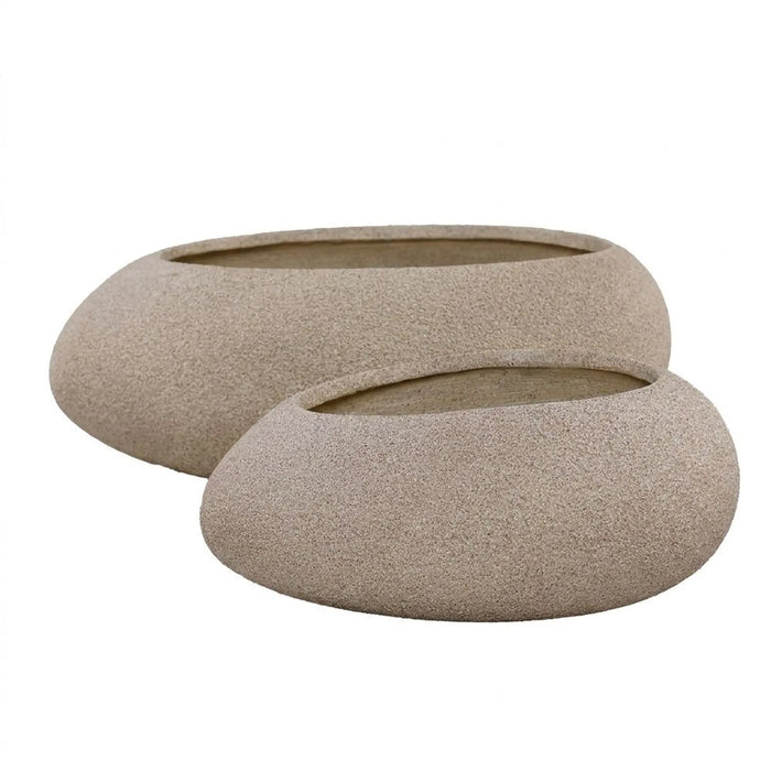 Fibre Stone Pots-Sand Pod 49.5X34.5X19.5Cm, Multi Color, Natural-Looking Pot, Mgo ,For Displaying Flowers, Herbs, Shrubs, Ornamental Plants