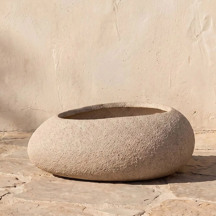 Fibre Stone Pots-Sand Pod 69.5X49X26Cm, Multi Color, Contemporary Pot, Mgo ,For Displaying Flowers, Herbs, Shrubs, Ornamental Plants