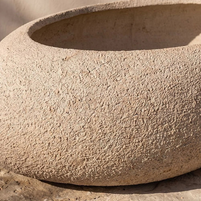 Fibre Stone Pots-Sand Pod 69.5X49X26Cm, Multi Color, Contemporary Pot, Mgo ,For Displaying Flowers, Herbs, Shrubs, Ornamental Plants