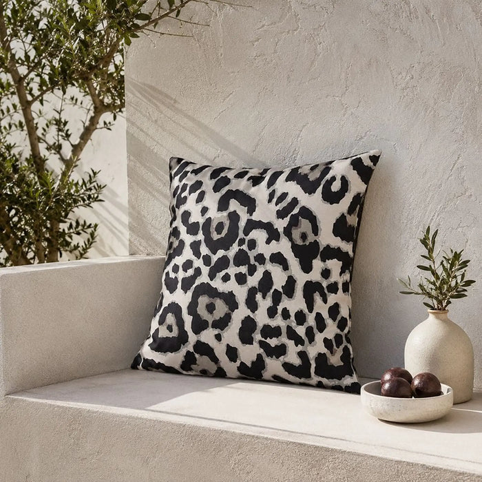 Toss Pillow With Zipper Without Piping 45X45Cm - Graphic Leopard, Multicolour, Bold Animal-Print Toss Pillow, 100% Polyester Fabric, For Patio Chairs