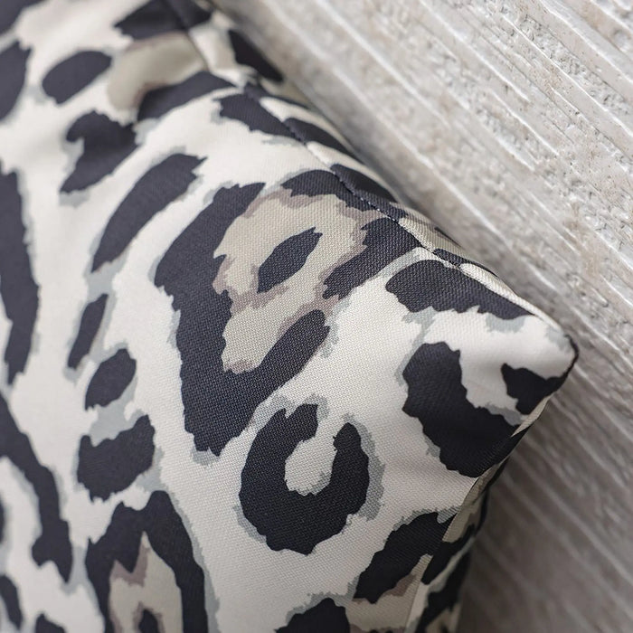 Toss Pillow With Zipper Without Piping 45X45Cm - Graphic Leopard, Multicolour, Bold Animal-Print Toss Pillow, 100% Polyester Fabric, For Patio Chairs