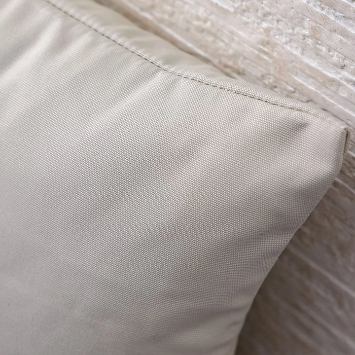 Toss Pillow With Zipper Without Piping 45X45Cm - Solid Buttercup, Beige, Unpiped Toss Pillow, 100% Polyester, For Balcony Seating And Terrace Sofas