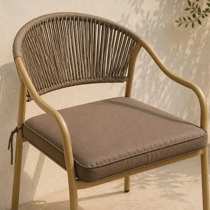 Square Seat Cushion With Zipper 58X58X5Cm - Colormix Cocoa, Brown, Roomy Square Seat Cushion, 100% Polyester Fabric, For Outdoor Chairs And Sofas