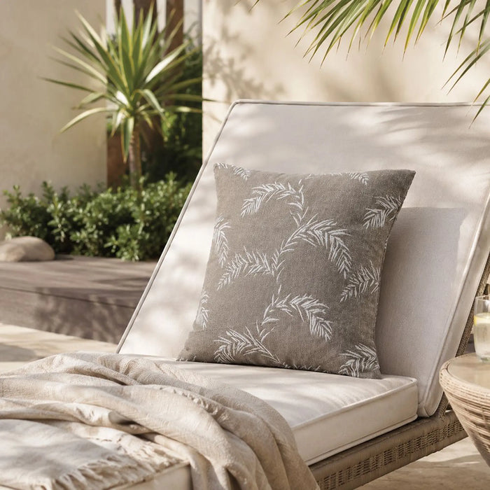 Woven Cushion 45X45Cm - Palmway Neutrals, Multicolour, Understated Woven Patio Cushion, 100% Olefin Fabric, For Outdoor Chairs And Sofa Arrangements