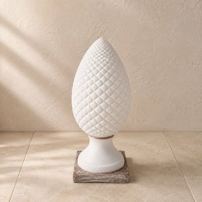 Striped Water Drop Decorative Light 18.8X49.5 Cm, White, Charming Decor, Sandstone ,For Enhancing Gardens, Patios, Balconies, Entrances, Pathways