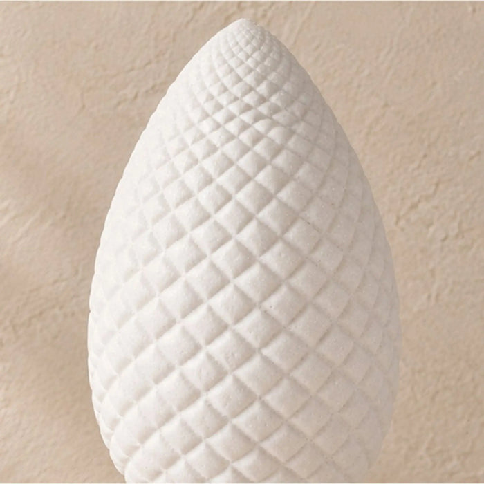 Striped Water Drop Decorative Light 18.8X49.5 Cm, White, Charming Decor, Sandstone ,For Enhancing Gardens, Patios, Balconies, Entrances, Pathways