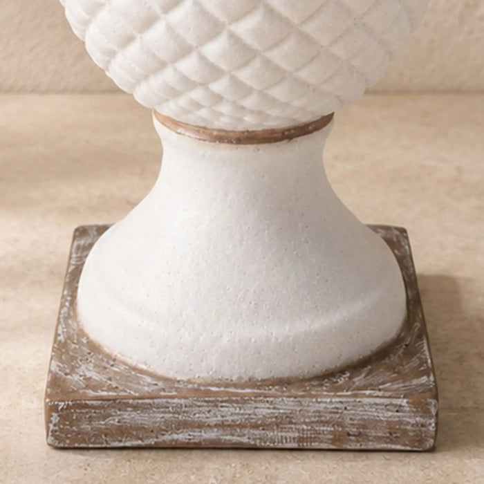 Striped Water Drop Decorative Light 18.8X49.5 Cm, White, Charming Decor, Sandstone ,For Enhancing Gardens, Patios, Balconies, Entrances, Pathways