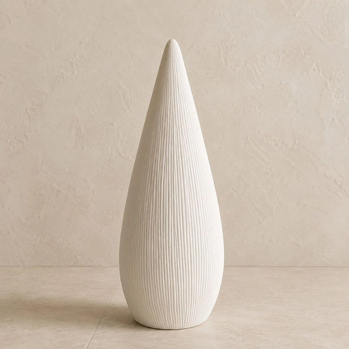 Cone Tree Decorative Light 18.3X38.5 Cm, White, Whimsical Tree, Sandstone ,For Enhancing Gardens, Patios, Balconies, Entrances, Pathways, Outdoor
