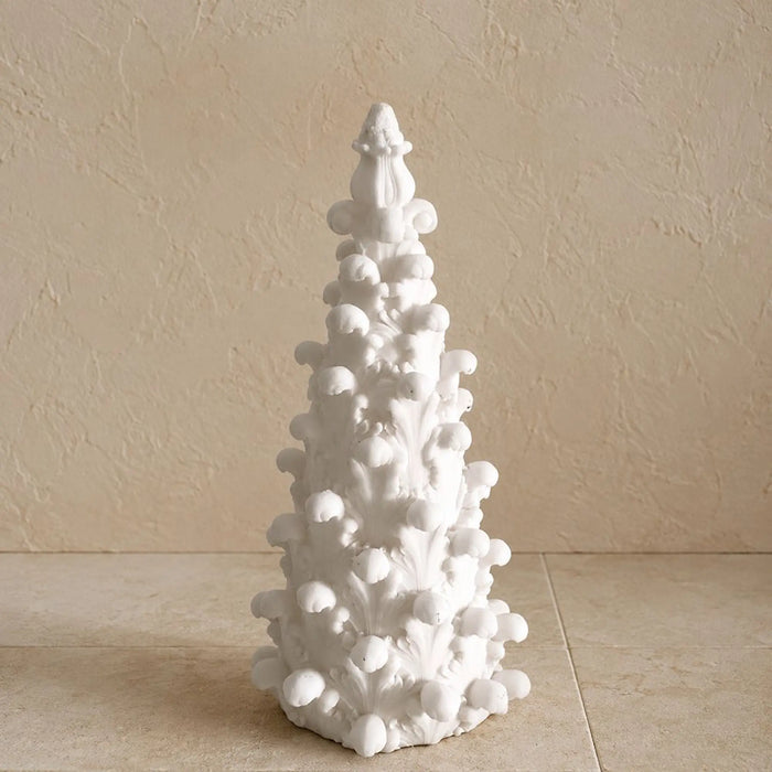 Cone Tree Coral Decorative Light 18.3X38.5 Cm, White, Refined Tree, Sandstone ,For Enhancing Gardens, Patios, Balconies, Entrances, Pathways, Outdoor