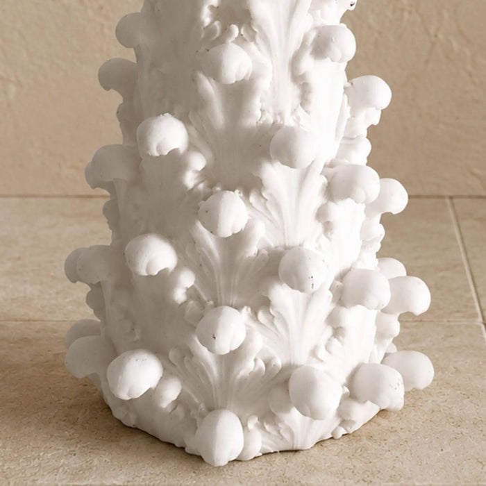 Cone Tree Coral Decorative Light 18.3X38.5 Cm, White, Refined Tree, Sandstone ,For Enhancing Gardens, Patios, Balconies, Entrances, Pathways, Outdoor