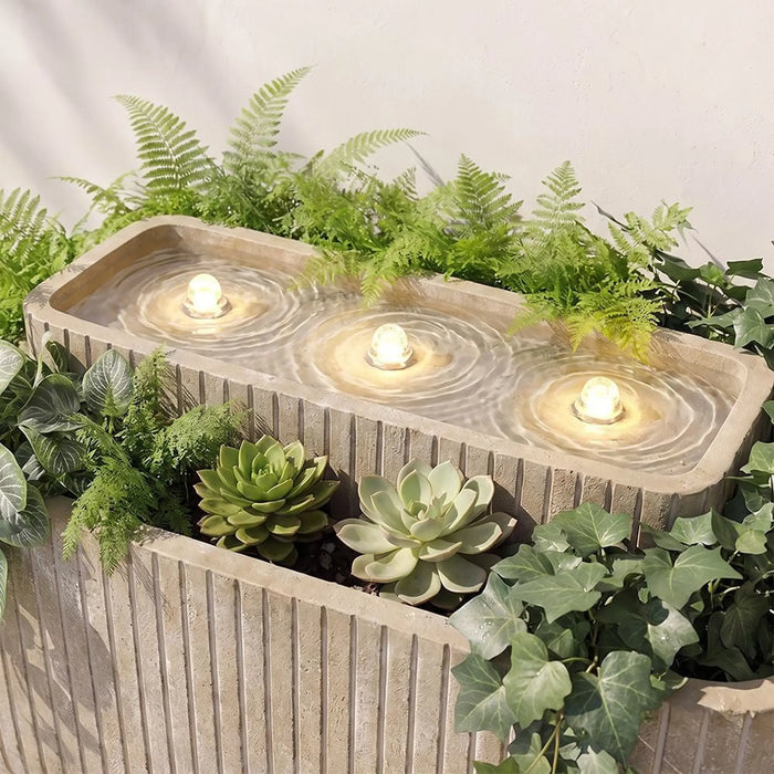 Eden Light Fountain 99X46X53.5 Cm, Multi Color, Graceful Fountain, Polyresin ,For Creating Soothing Water Displays In Gardens, Patios, Entrances