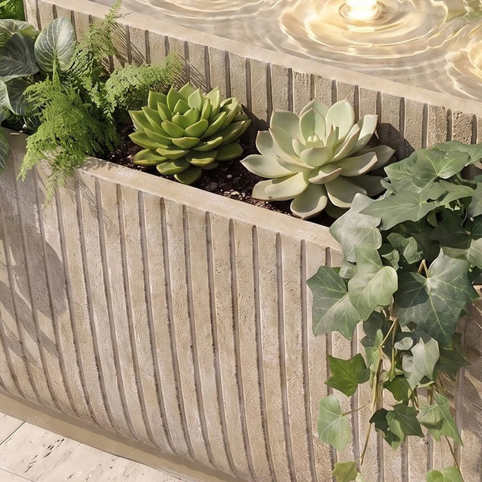 Eden Light Fountain 99X46X53.5 Cm, Multi Color, Graceful Fountain, Polyresin ,For Creating Soothing Water Displays In Gardens, Patios, Entrances