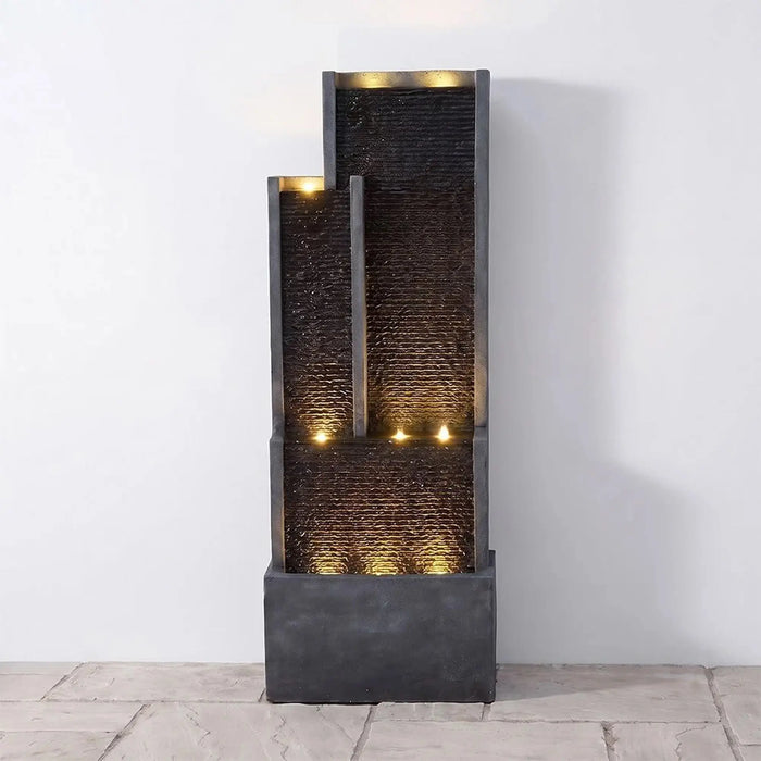 Aqua Vista Fountain - , Multi Color, Stylish Fountain, Polyresin ,For Creating Soothing Water Displays In Gardens, Patios