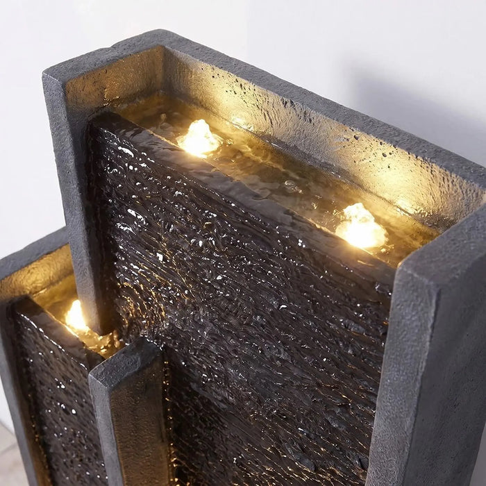 Aqua Vista Fountain - , Multi Color, Stylish Fountain, Polyresin ,For Creating Soothing Water Displays In Gardens, Patios