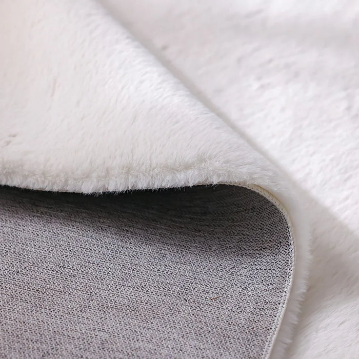 Plush Solid Soft Fur Rugs 80X150 Off White