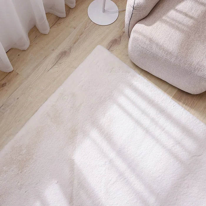 Plush Solid Soft Fur Rugs 160X230 Off White