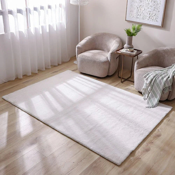 Plush Solid Soft Fur Rugs 160X230 Off White