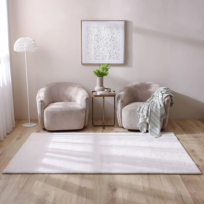 Plush Solid Soft Fur Rugs 200X300 Off White
