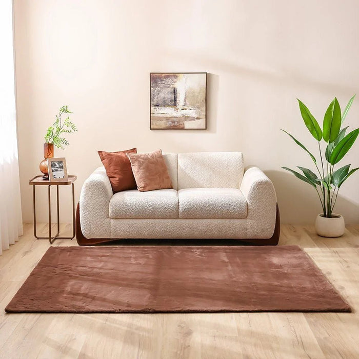 Plush Solid Soft Fur Rugs 80X150 Light Brown