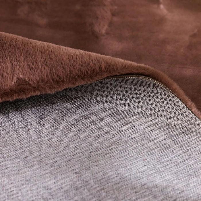 Plush Solid Soft Fur Rugs 120X180 Light Brown