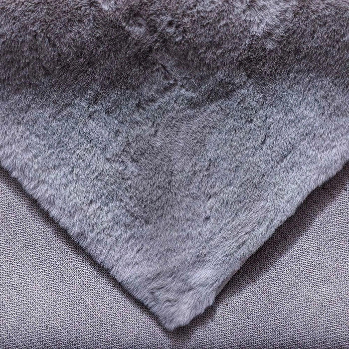 Plush Solid Soft Fur Rugs 80X150 Dark Grey