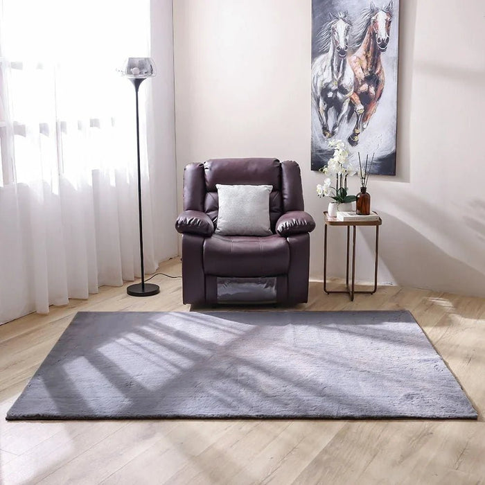 Plush Soft Fur Solid Rug - Dark Grey - 200x300 cm